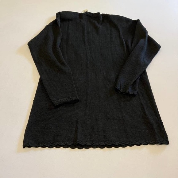 Vintage Cervelle black sequin pattern long sweater L - Picture 9 of 9